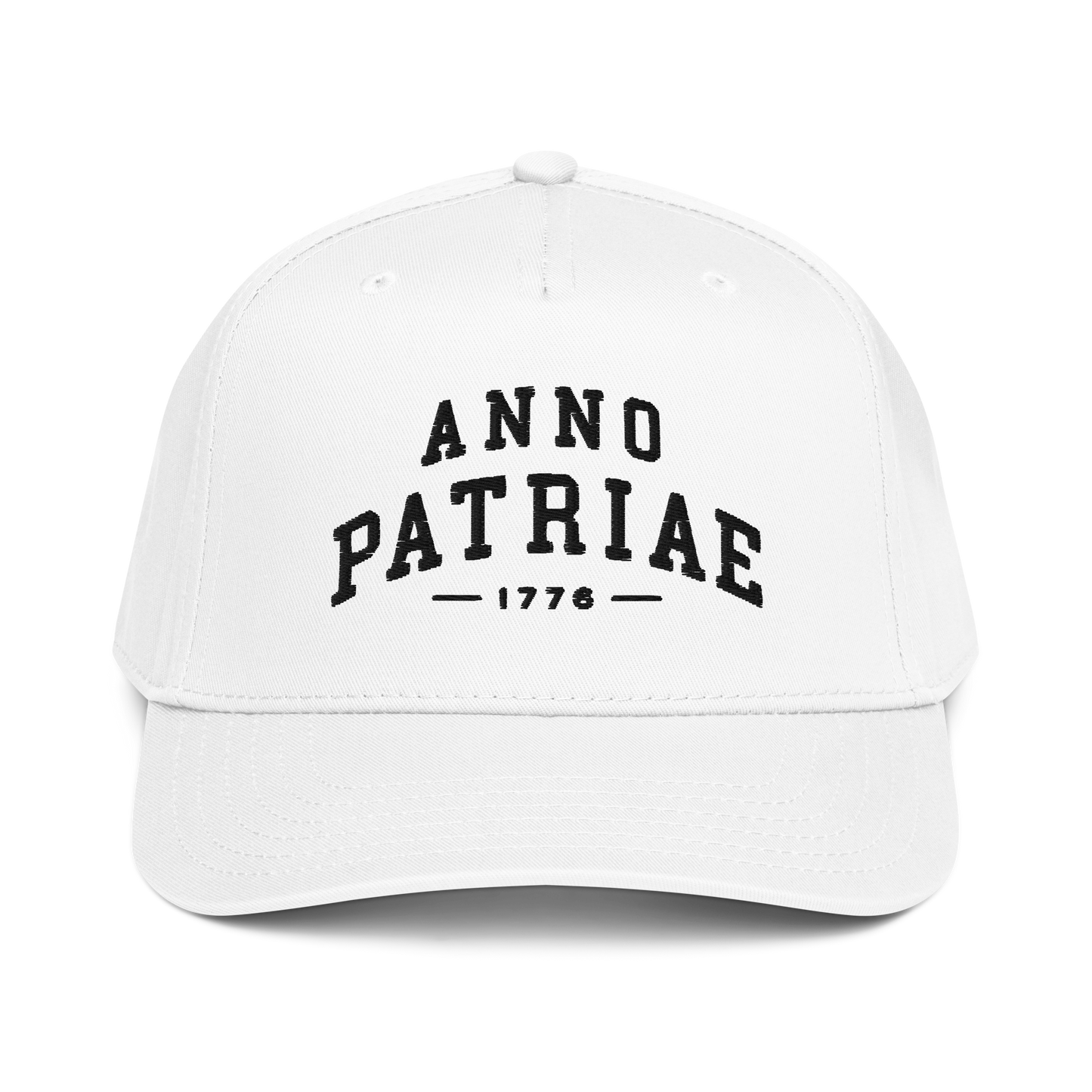 ANNO PATRIAE Varsity 5-Panel Cap in White