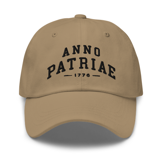 ANNO PATRIAE Varsity Classic Dad Hat in Khaki