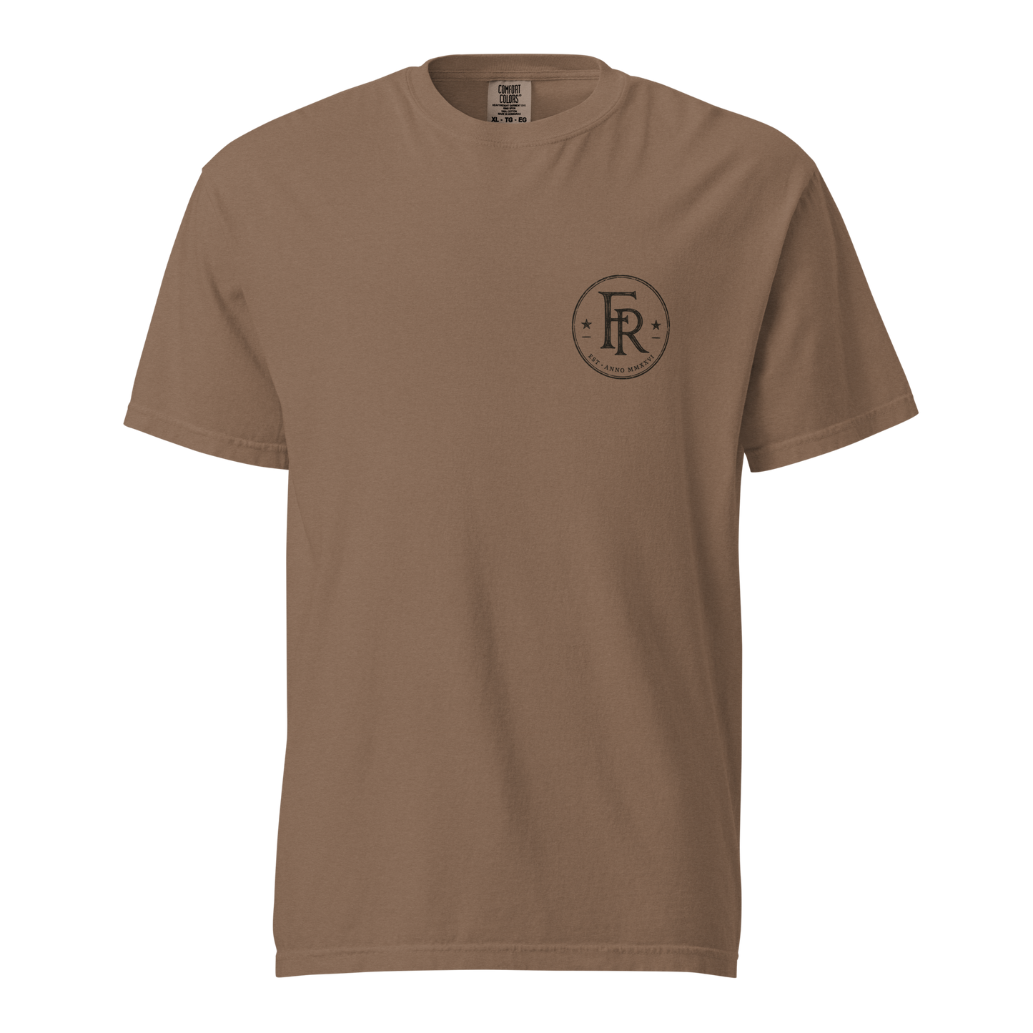 Under Providence Meeker, CO Rodeo Comfort Colors Tee in Espresso front