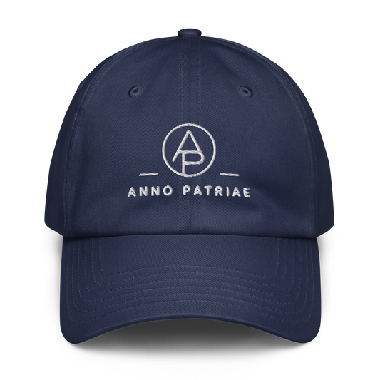 ANNO PATRIAE Monogram Under Armour Dad Hat in Navy