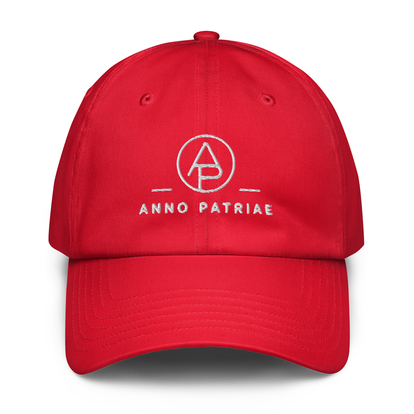 ANNO PATRIAE Monogram Under Armour Dad Hat in Red