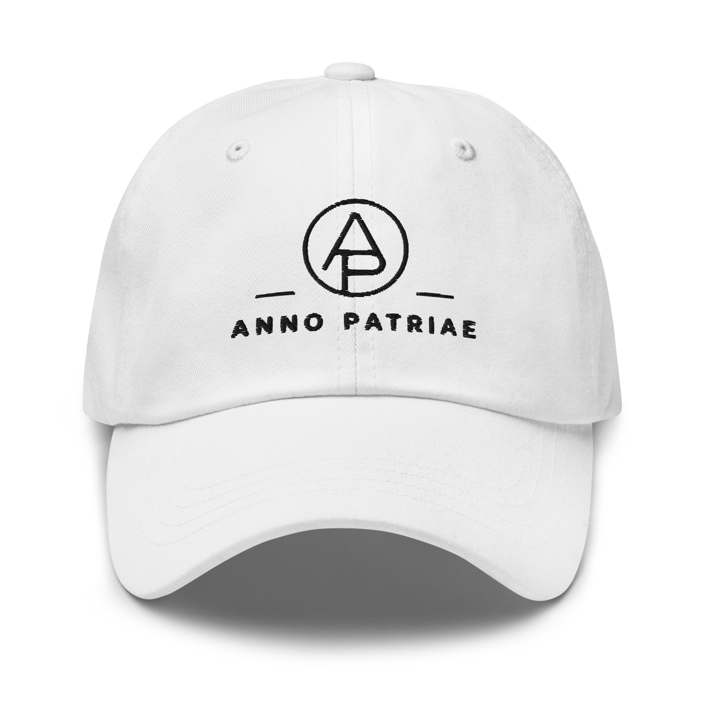 ANNO PATRIAE Monogram Classic Dad Hat in White