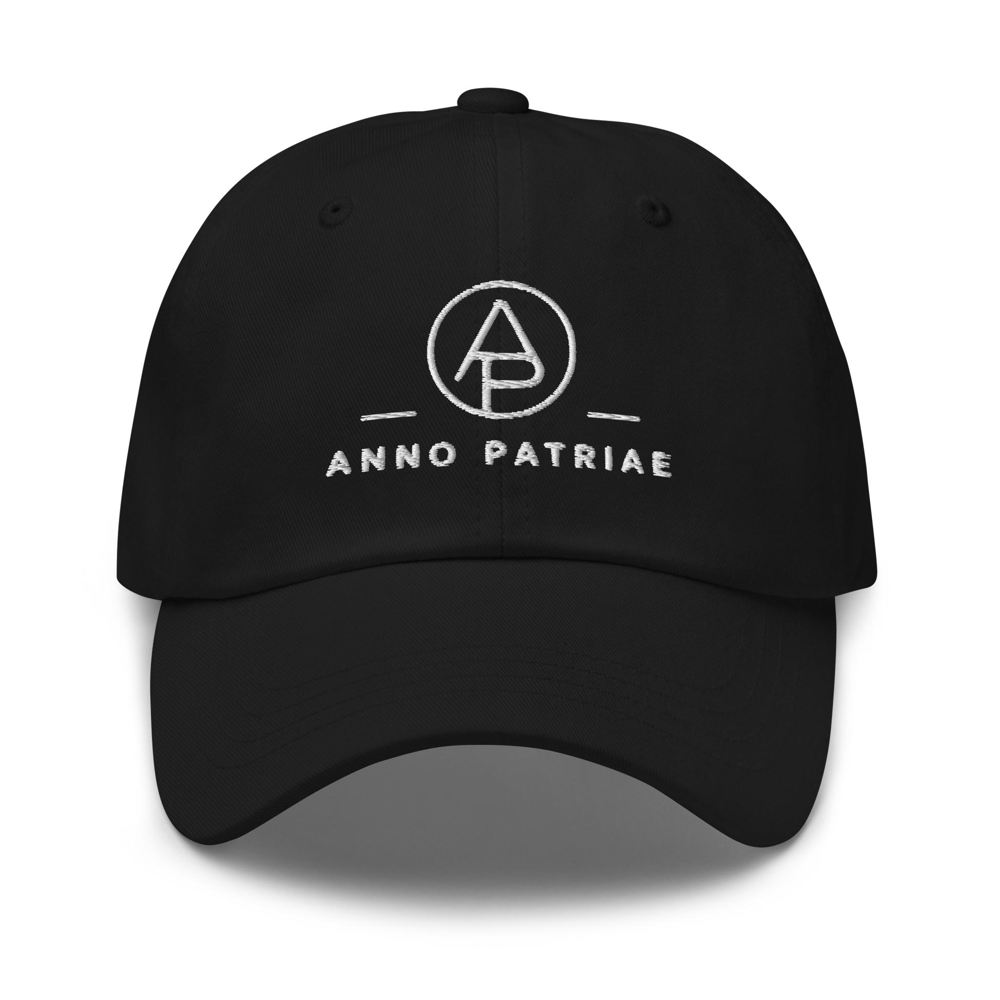 ANNO PATRIAE Monogram Classic Dad Hat in Black