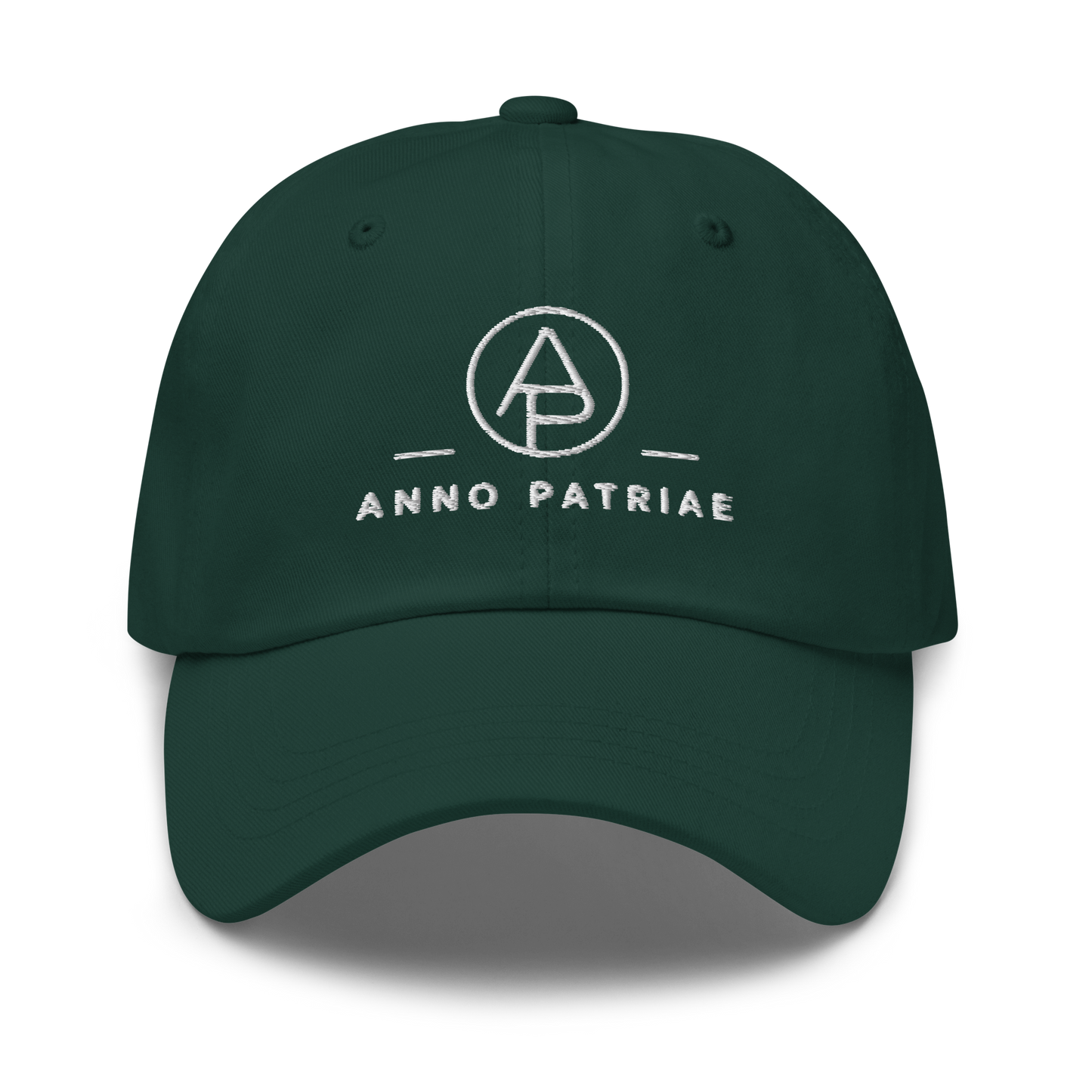 ANNO PATRIAE Monogram Classic Dad Hat in Spruce