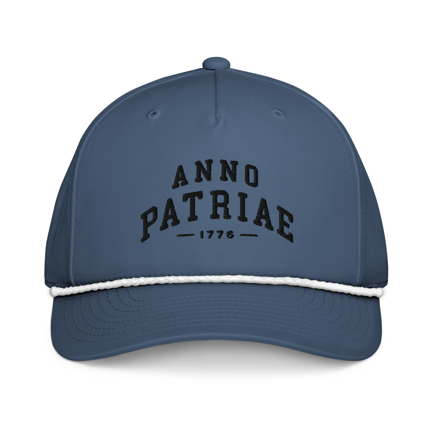 ANNO PATRIAE Varsity Rope Cap in Light Blue/White