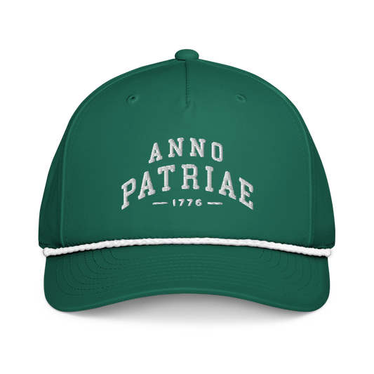 ANNO PATRIAE Varsity Rope Cap in Kelly/White