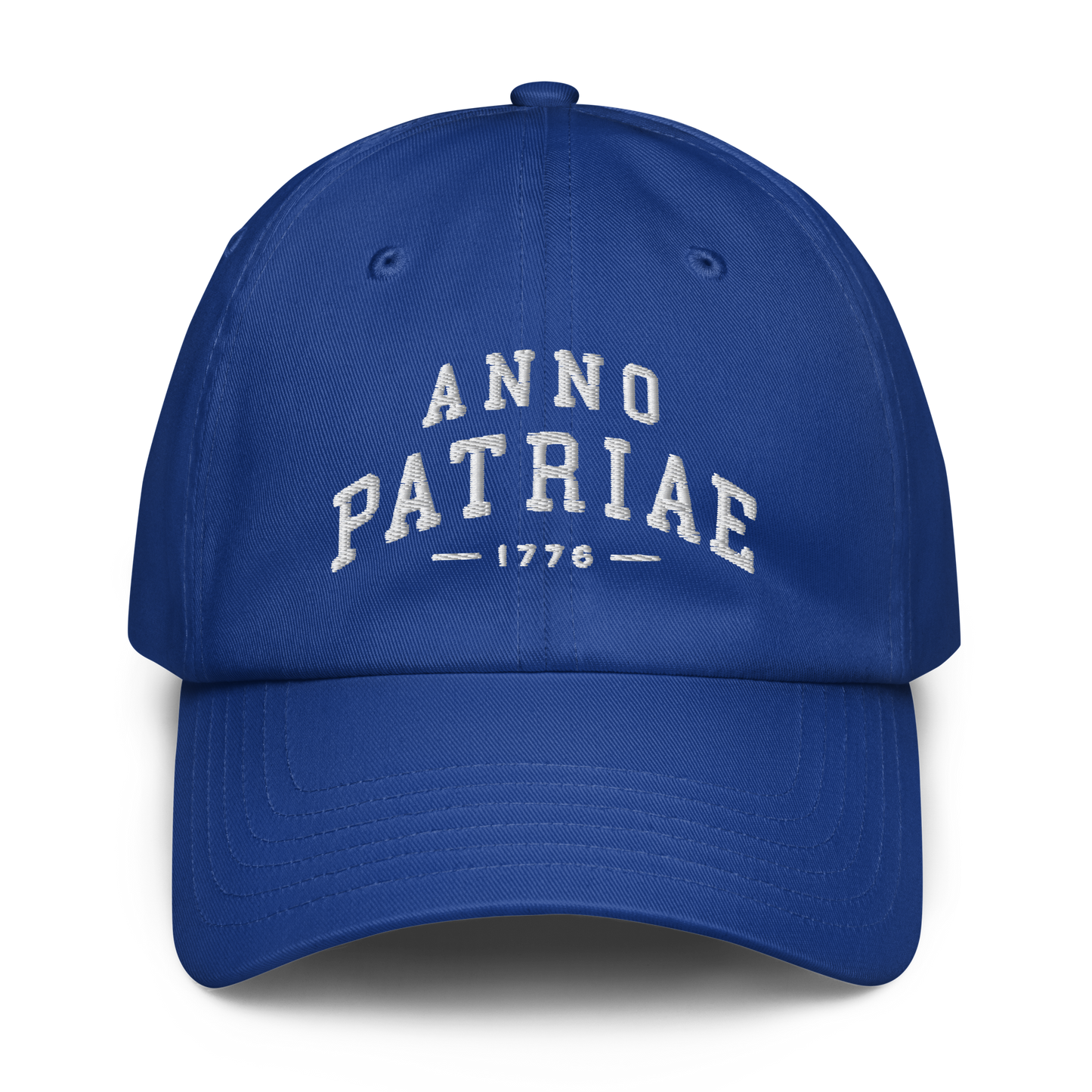 ANNO PATRIAE Varsity Under Armour Dad Hat in Royal Blue