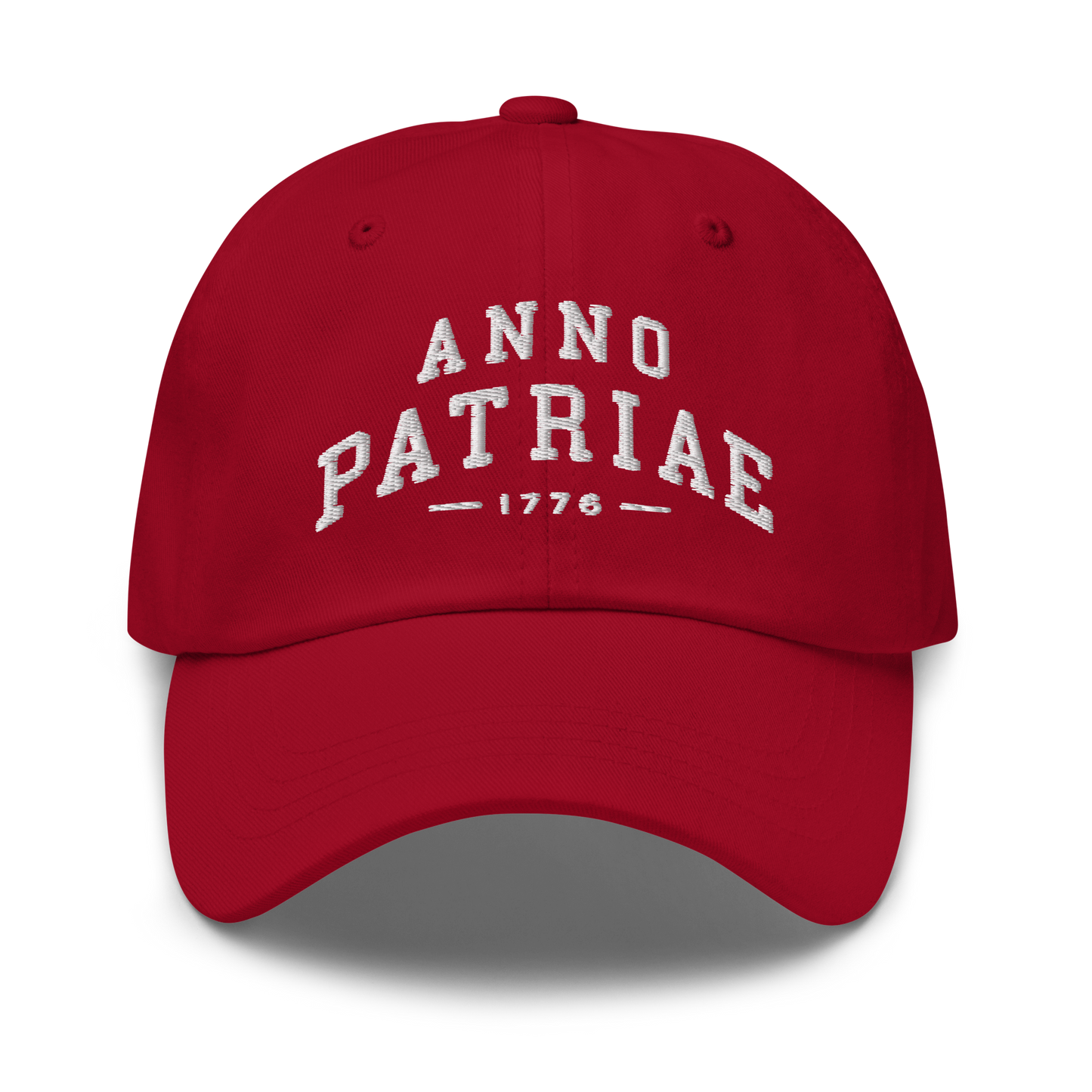 ANNO PATRIAE Varsity Classic Dad Hat in Cranberry
