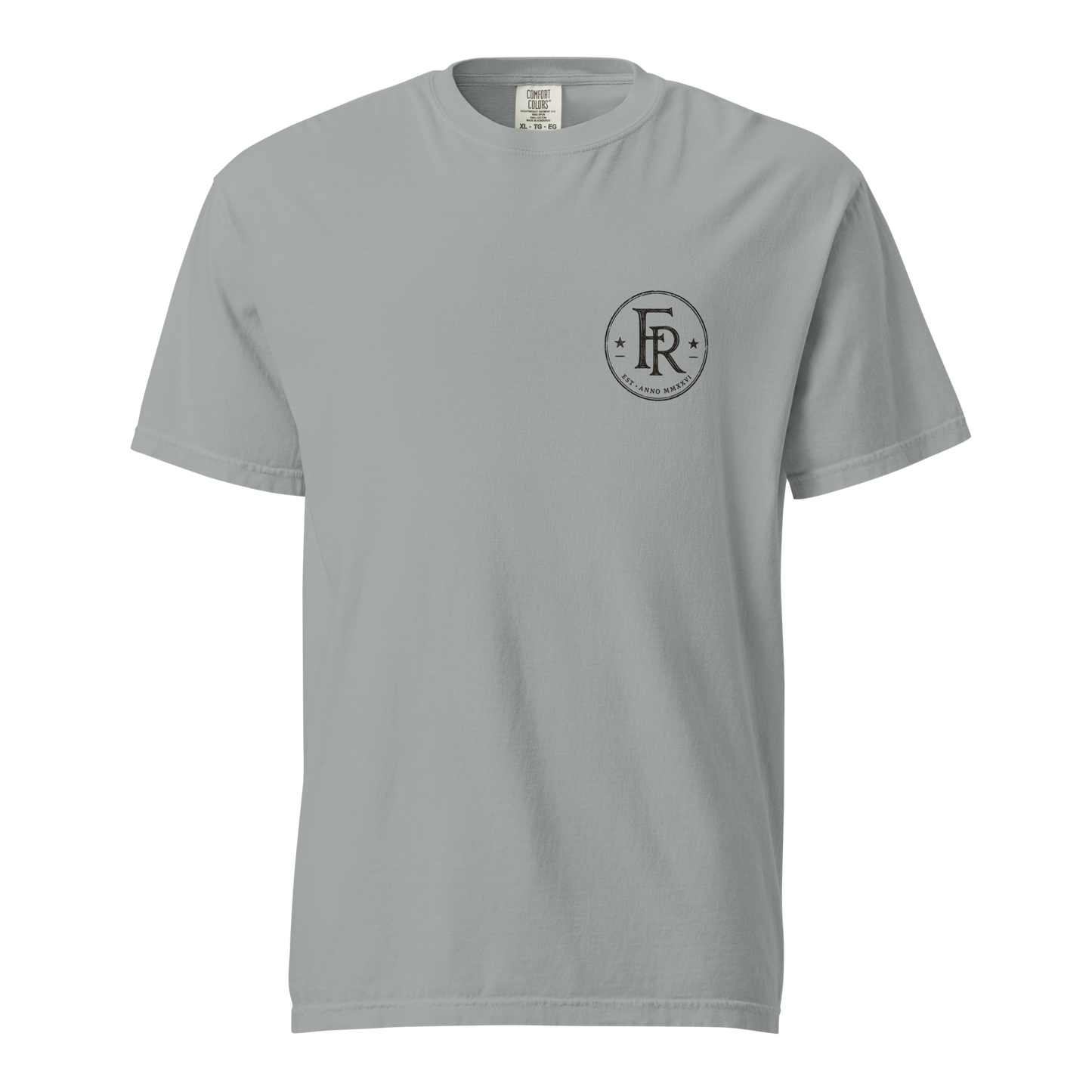 Under Providence Meeker, CO Rodeo Comfort Colors Tee in Granite front