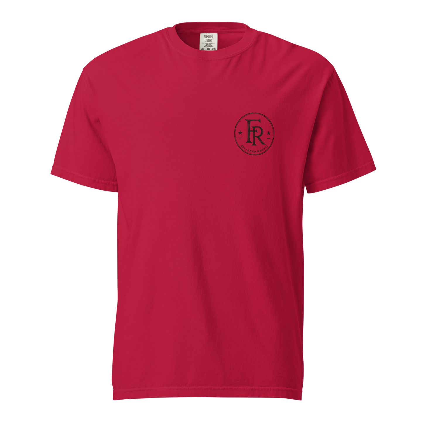 Under Providence Meeker, CO Rodeo Comfort Colors Tee in Red front