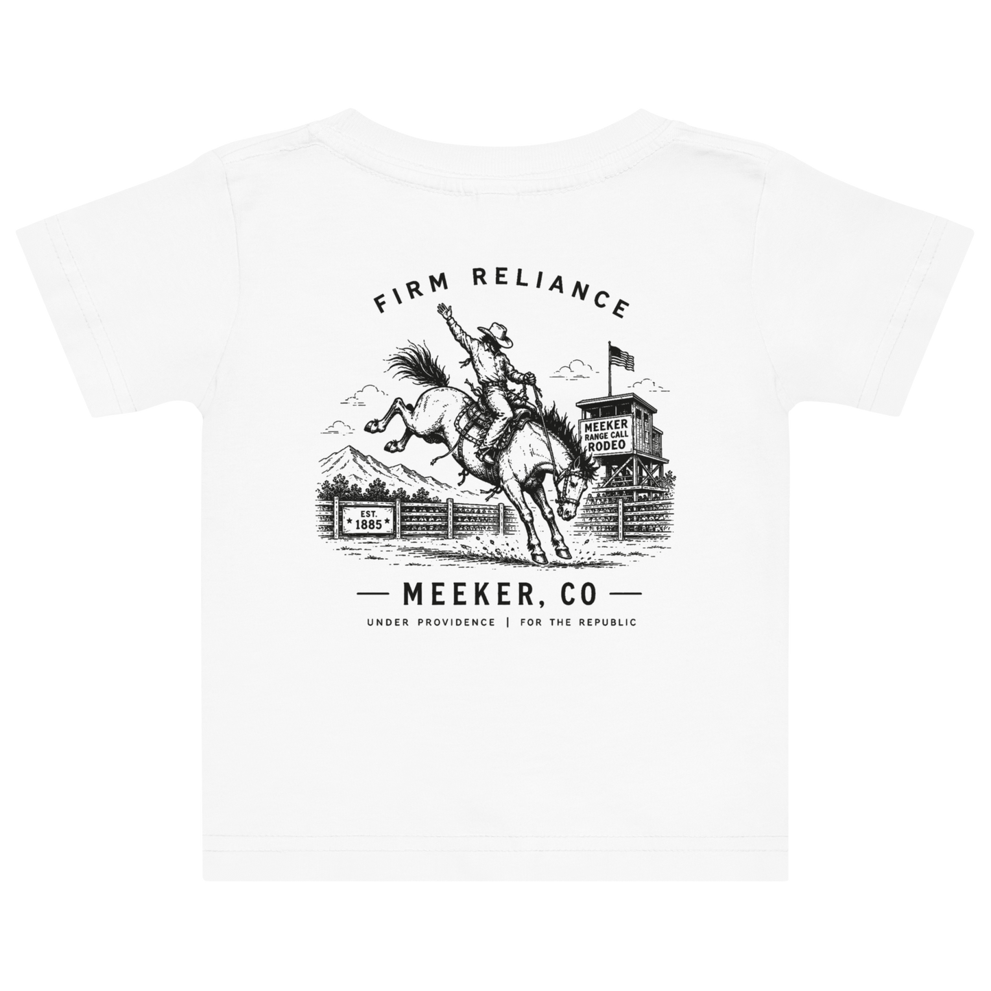 Under Providence Meeker, CO Rodeo Baby Jersey Tee in White back