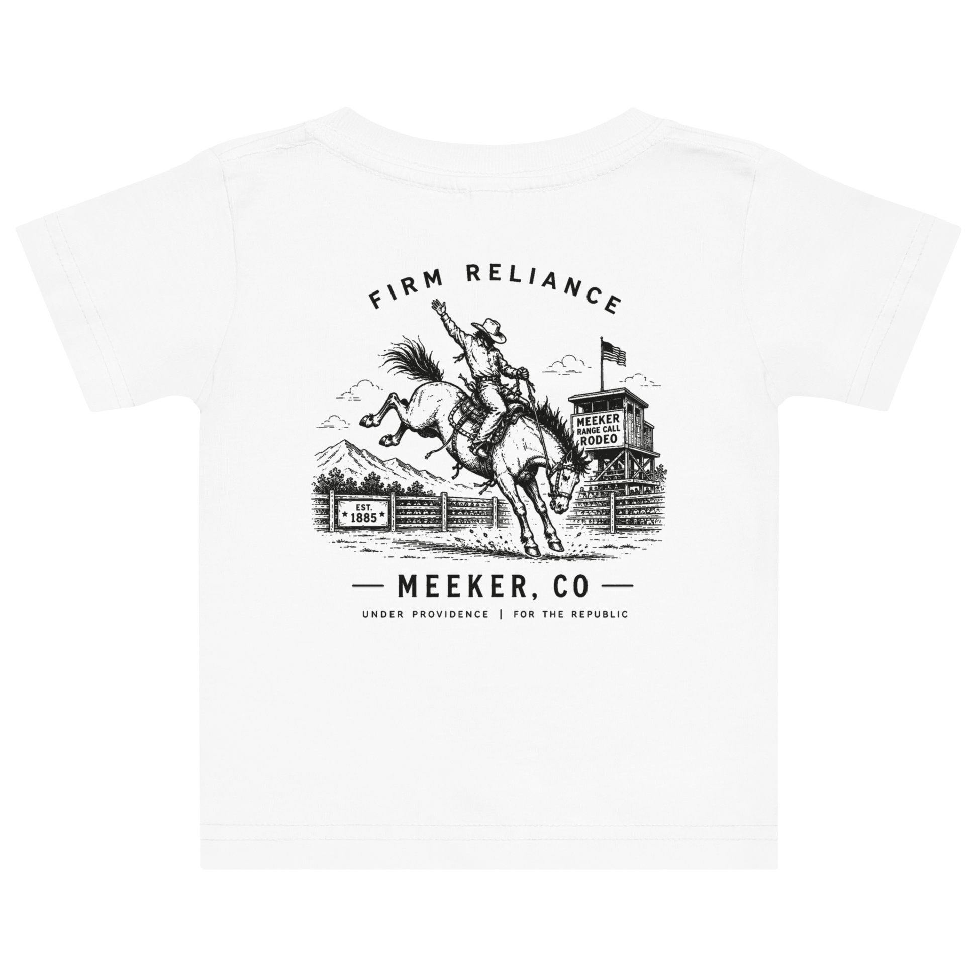 Under Providence Meeker, CO Rodeo Baby Jersey Tee in White back