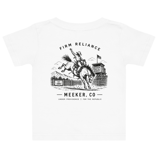 Under Providence Meeker, CO Rodeo Baby Jersey Tee in White back